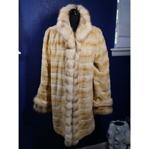 Gorgeous Sheared Palomino Mink and Golden Sable Reversible Fur Coat Jacket